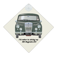 MG Magnette ZA 1953-56 Car Window Hanging Sign